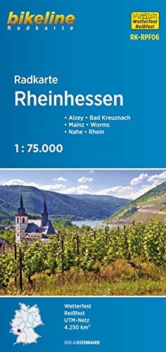 Bikeline Radkarte Rheinhessen. Mainz - Worms - Bad Kreuznach - Alzey - Rhein - Nahe, 1 : 75 000, wasserfest und reißfest, GPS-tauglich mit UTM-Netz: RK-RPF06